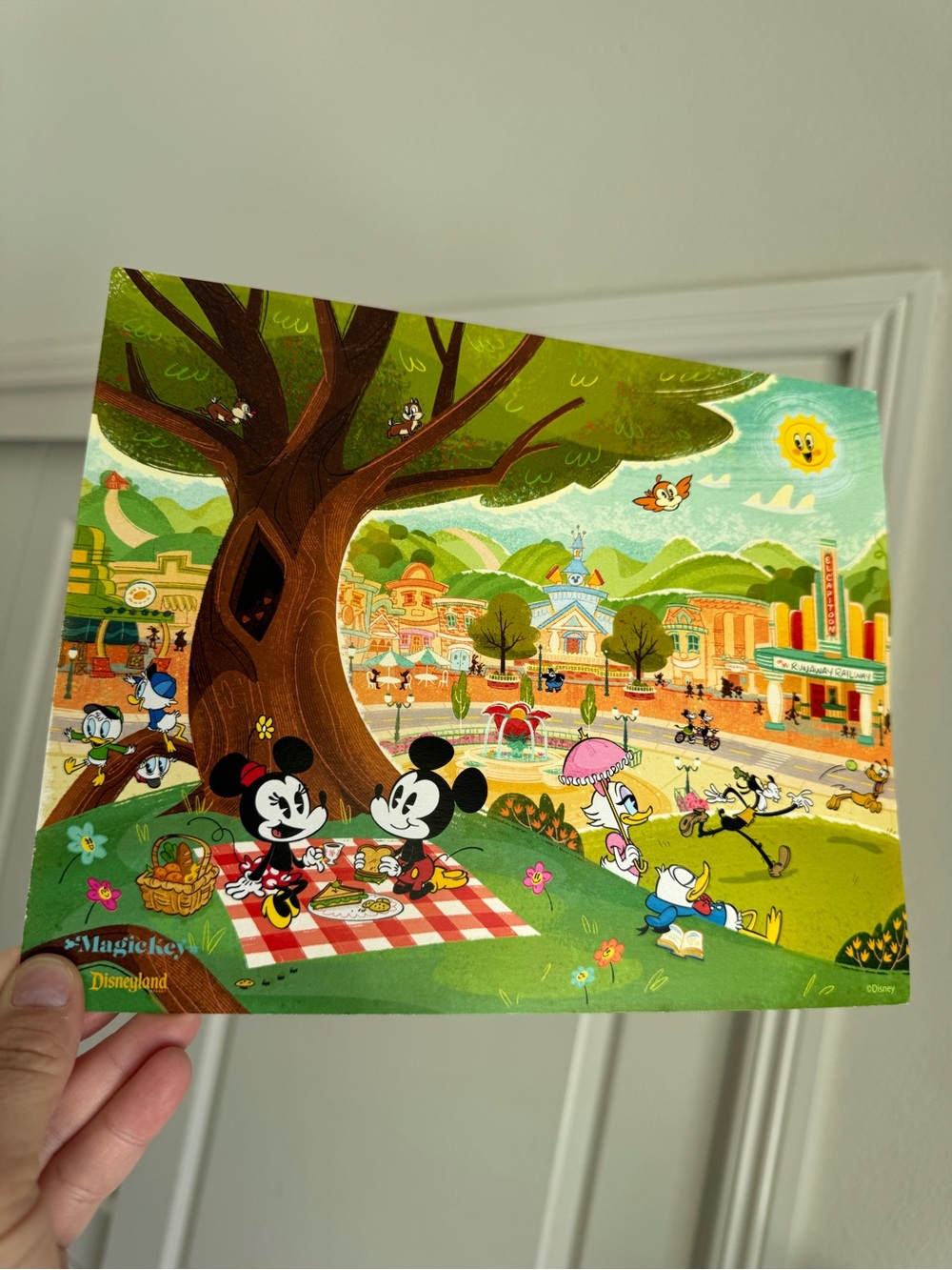 Disneyland Magic Key Mickey & Friends Toontown Collectible Art Postcard 2023
